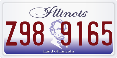 IL license plate Z989165