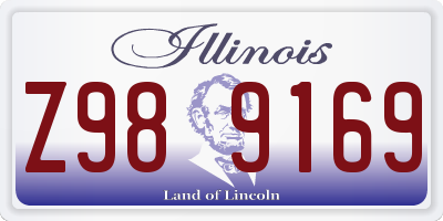 IL license plate Z989169