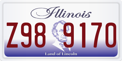 IL license plate Z989170