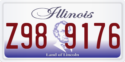 IL license plate Z989176