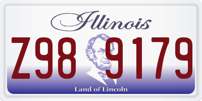 IL license plate Z989179