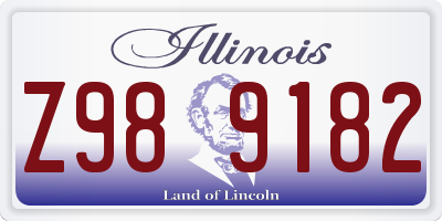 IL license plate Z989182