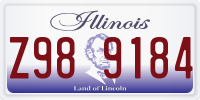 IL license plate Z989184