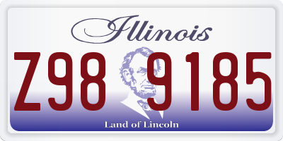 IL license plate Z989185