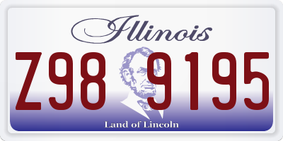 IL license plate Z989195