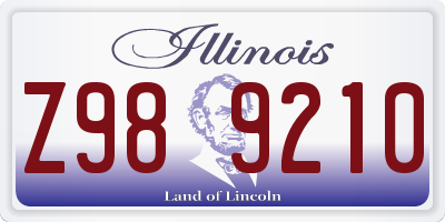 IL license plate Z989210