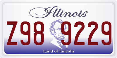 IL license plate Z989229