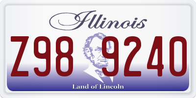 IL license plate Z989240