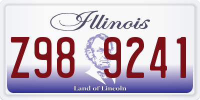 IL license plate Z989241