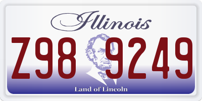 IL license plate Z989249