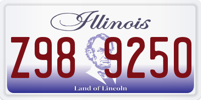 IL license plate Z989250