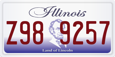 IL license plate Z989257