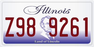 IL license plate Z989261