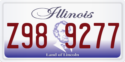 IL license plate Z989277