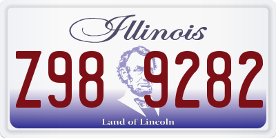 IL license plate Z989282