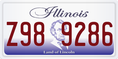 IL license plate Z989286