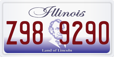 IL license plate Z989290