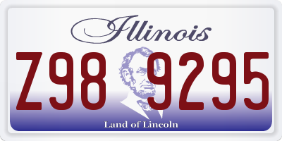 IL license plate Z989295