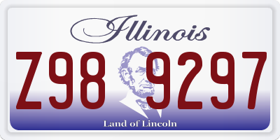 IL license plate Z989297