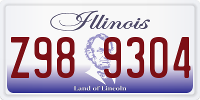 IL license plate Z989304