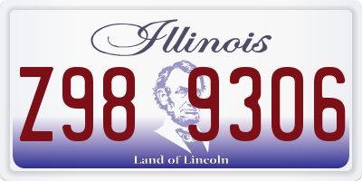 IL license plate Z989306