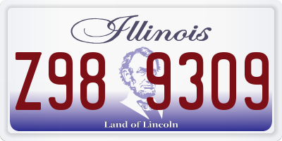 IL license plate Z989309