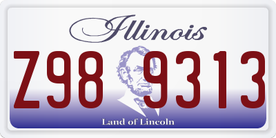 IL license plate Z989313