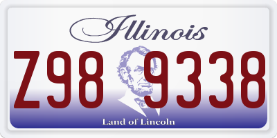 IL license plate Z989338