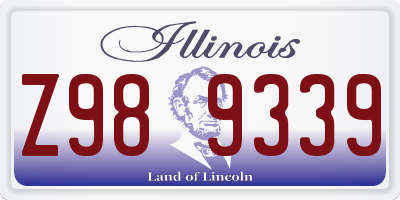 IL license plate Z989339