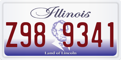 IL license plate Z989341