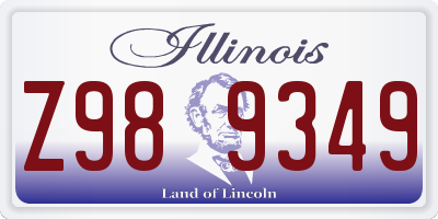 IL license plate Z989349