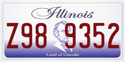 IL license plate Z989352