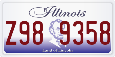 IL license plate Z989358