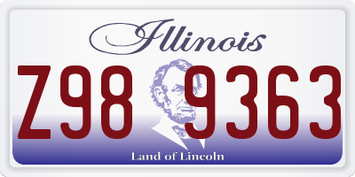 IL license plate Z989363