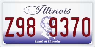 IL license plate Z989370