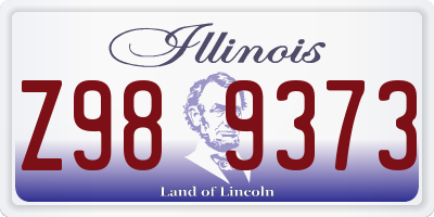 IL license plate Z989373