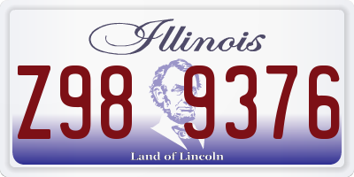 IL license plate Z989376