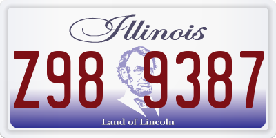 IL license plate Z989387