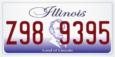 IL license plate Z989395