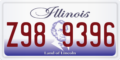 IL license plate Z989396