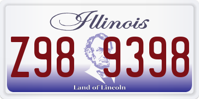 IL license plate Z989398