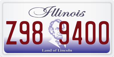 IL license plate Z989400