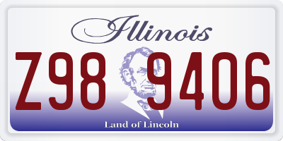 IL license plate Z989406