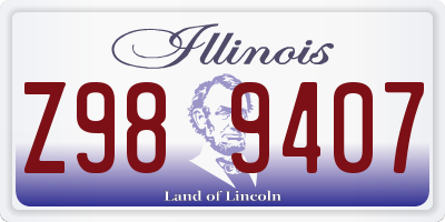 IL license plate Z989407