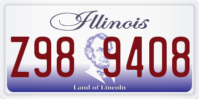 IL license plate Z989408