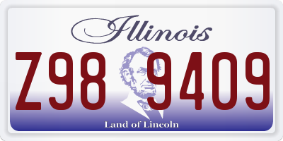 IL license plate Z989409