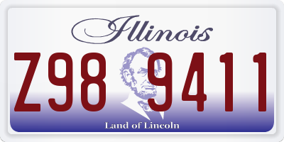 IL license plate Z989411