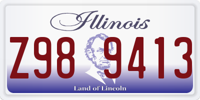 IL license plate Z989413