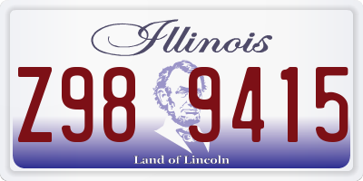 IL license plate Z989415