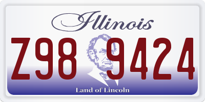 IL license plate Z989424